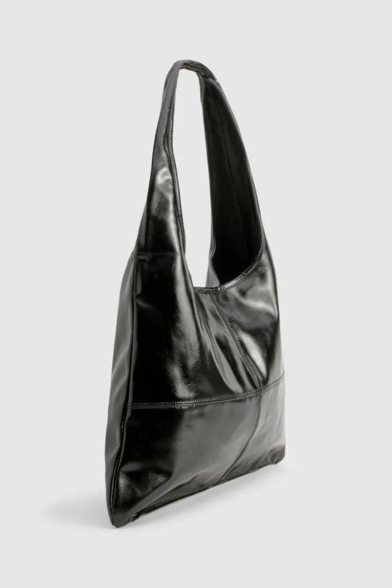 Shoulder Bags|Handbags*boohoo Leather Look Slouchy Tote Bag black