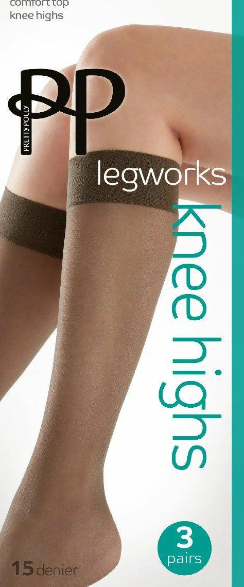 Tights & Socks|Tights & Socks*Pretty Polly Legworks 15 Denier Comfort Top Knee Highs 3 Pair Pack - Mid Grey
