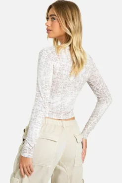 Long Sleeve Tops*boohoo BRUSHED LONG SLEEVE TOP leopard