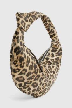 Shoulder Bags|Handbags*boohoo Knot Handle Oversized Shoulder Bag leopard
