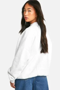 Sweatshirts|Athleisure*boohoo Leopard Nyc Applique Sweatshirt ash grey
