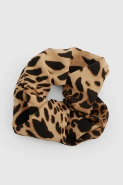 Hair Accessories*boohoo Print Satin Scrunchie leopard