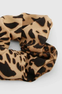 Hair Accessories*boohoo Print Satin Scrunchie leopard