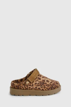 Cosy Boots|All Boots*boohoo Leopard Slingback Cosy Mules brown