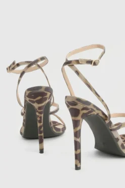 Heels*boohoo Strappy Stiletto Heels leopard