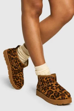 Cosy Boots|All Boots*boohoo Ultra Mini Cosy Boots leopard