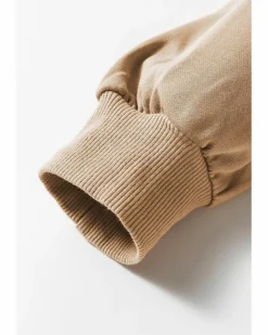 Cardigans*Azura Exchange Light French Beige Ribbed Edge Exposed Seam Knit Cardigan with Pockets Multi
