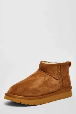 Ankle Boots*Quiz Faux Suede Diamante Ankle Boots Light Tan