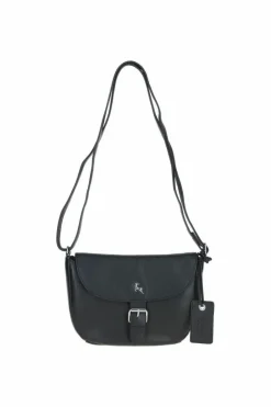 Handbags|Cross-Body Bags*Ashwood Leather Limerick' Real Leather Flap Crossbody Bag Black