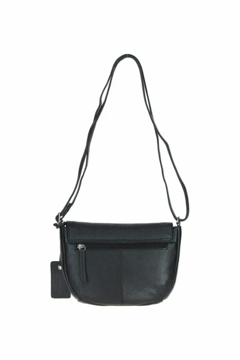 Handbags|Cross-Body Bags*Ashwood Leather Limerick' Real Leather Flap Crossbody Bag Black