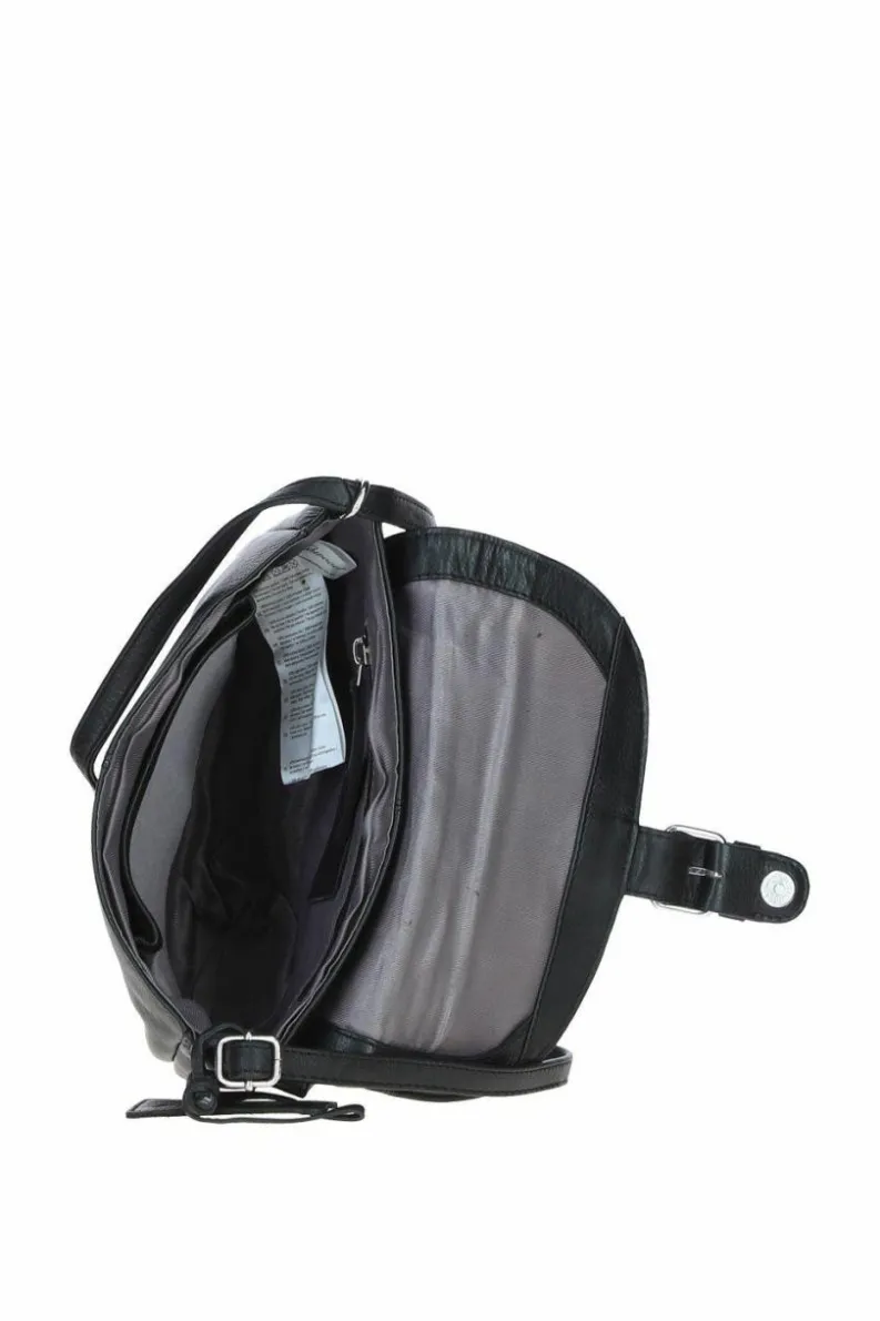Handbags|Cross-Body Bags*Ashwood Leather Limerick' Real Leather Flap Crossbody Bag Black
