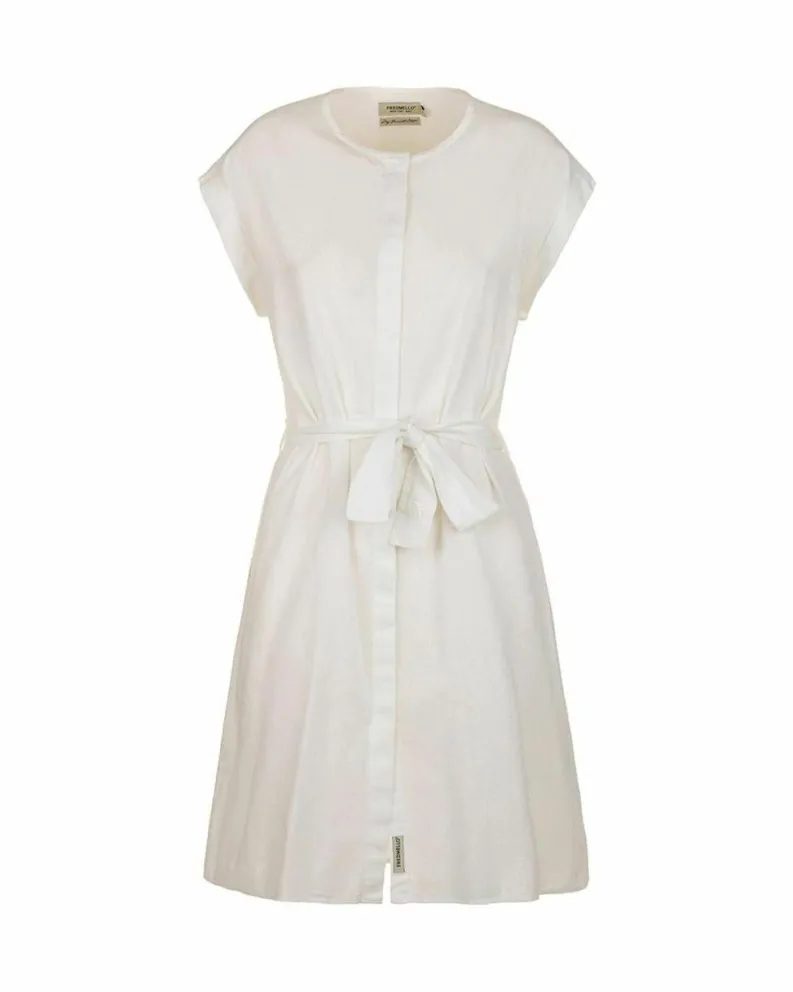 Shirt Dresses*Fred Mello Loose Fit Buttoned Shirt Dress White