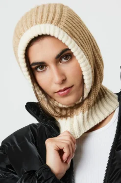 Hats & Gloves|Hats & Gloves*My Accessories London Loose Fit Crochet Knit Balaclava Beige