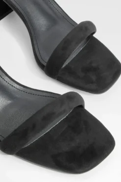 Heels*boohoo Low Block Wrap Up Heels black