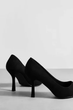 Heels*boohoo Low Stiletto Court Shoe black