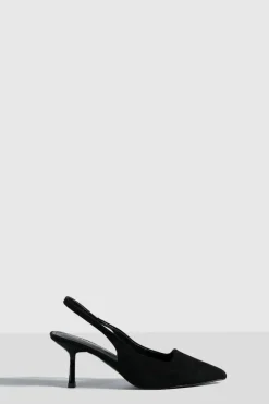 Heels*boohoo Low Stiletto Slingback Court Shoe black