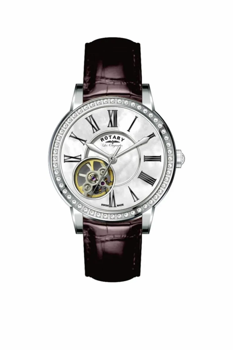 Watches*Rotary LS90510-41-L1S Les Originales 34mm Automatic Watch Brown