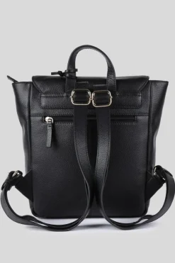 Handbags|Cross-Body Bags*Ashwood Leather Lussuria Venezia' Real Leather Flapover Backpack Black