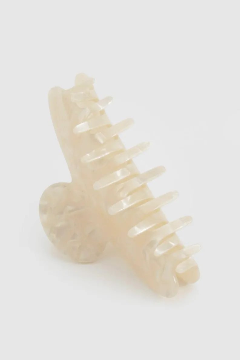 Hair Accessories*boohoo Marble Acrylic Hair Clip ivory