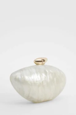 Handbags|Clutch Bags*boohoo Marbled Acrylic Clutch Bag gold