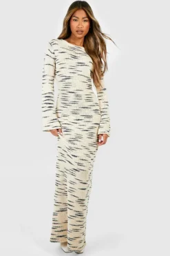 Maxi Dresses|Jumper Dresses*boohoo Marl Knit Maxi Jumper Dress ecru