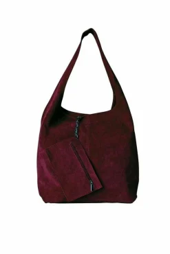 Shoulder Bags*Sostter Soft Suede Hobo Shoulder Bag | BYXYI Maroon