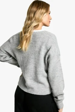 Cardigans|Jumpers & Cardigans*boohoo Maternity Brushed Oversized V Neck Cardigan grey marl