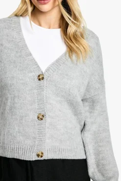 Cardigans|Jumpers & Cardigans*boohoo Maternity Brushed Oversized V Neck Cardigan grey marl