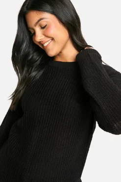 Jumpers|Up To 80% Off Winter Warmers*boohoo Maternity Crew Neck Jumper black