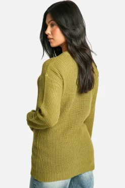Jumpers|Up To 80% Off Winter Warmers*boohoo Maternity Crew Neck Jumper khaki