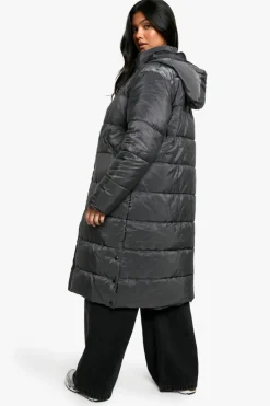 Up To 80% Off Winter Warmers|Puffer Jackets*boohoo Maternity Pre & Postpartum 3 In 1 Puffer Coat With Extender charcoal