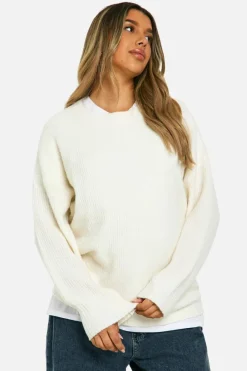 Oversized Jumpers|Jumpers*boohoo Maternity Soft Knit Oversized Jumper ecru