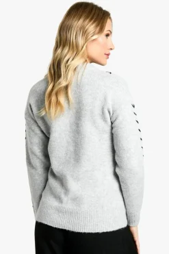 Oversized Jumpers|Jumpers*boohoo Maternity Soft Knit Stitch Detail Oversized Jumper grey