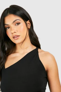 Midi Dresses*boohoo Maternity Twist Sleeve Slinky Midi Dress black