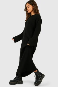 Jumper Dresses|Jumper Dresses*boohoo Maxi Jumper Dress black