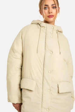 Up To 80% Off Winter Warmers|Parkas*boohoo Maxi Padded Parka stone