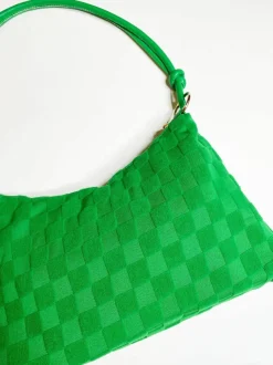 Shoulder Bags|Handbags*SVNX Medium Handbag in Checked Cloth Green