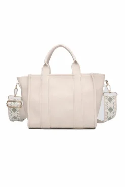 Shoulder Bags|Handbags*Kitise Medium Size Roomy Double Handle Tote Handbag Shoulder Bag With Canvas Strap Beige