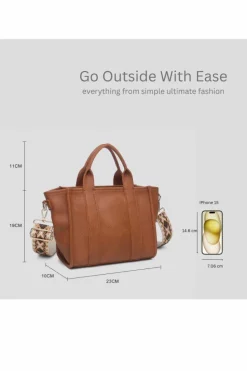 Shoulder Bags|Handbags*Kitise Medium Size Roomy Double Handle Tote Handbag Shoulder Bag With Canvas Strap Beige