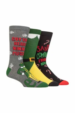 Tights & Socks|Tights & Socks*SOCKSHOP Mens and Ladies 3 Pair Elf Cotton Socks Multi