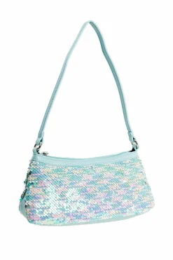 Shoulder Bags*My Accessories London Mermaid Sequin Shoulder Bag Aqua