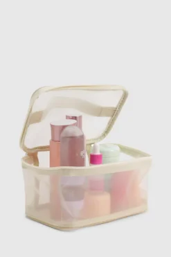 Travel Accessories*boohoo Mesh Travel Washbag nude