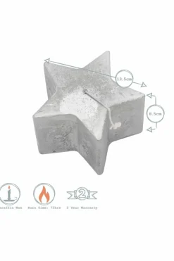 Candles & Diffusers|Candles*Nicola Spring Metallic Star Candle 75 Hours Silver