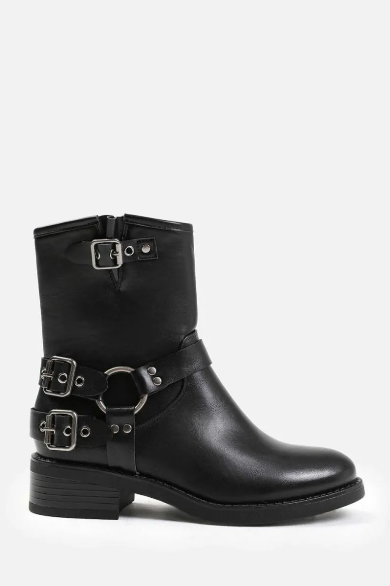 All Boots|Boots*Where's That From Micah' Ankle Boot With Buckle Detailing Black