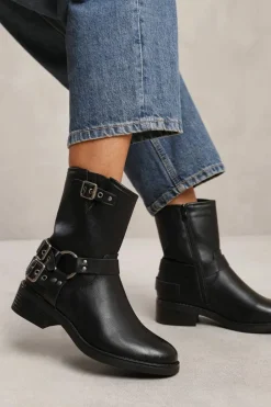 All Boots|Boots*Where's That From Micah' Ankle Boot With Buckle Detailing Black