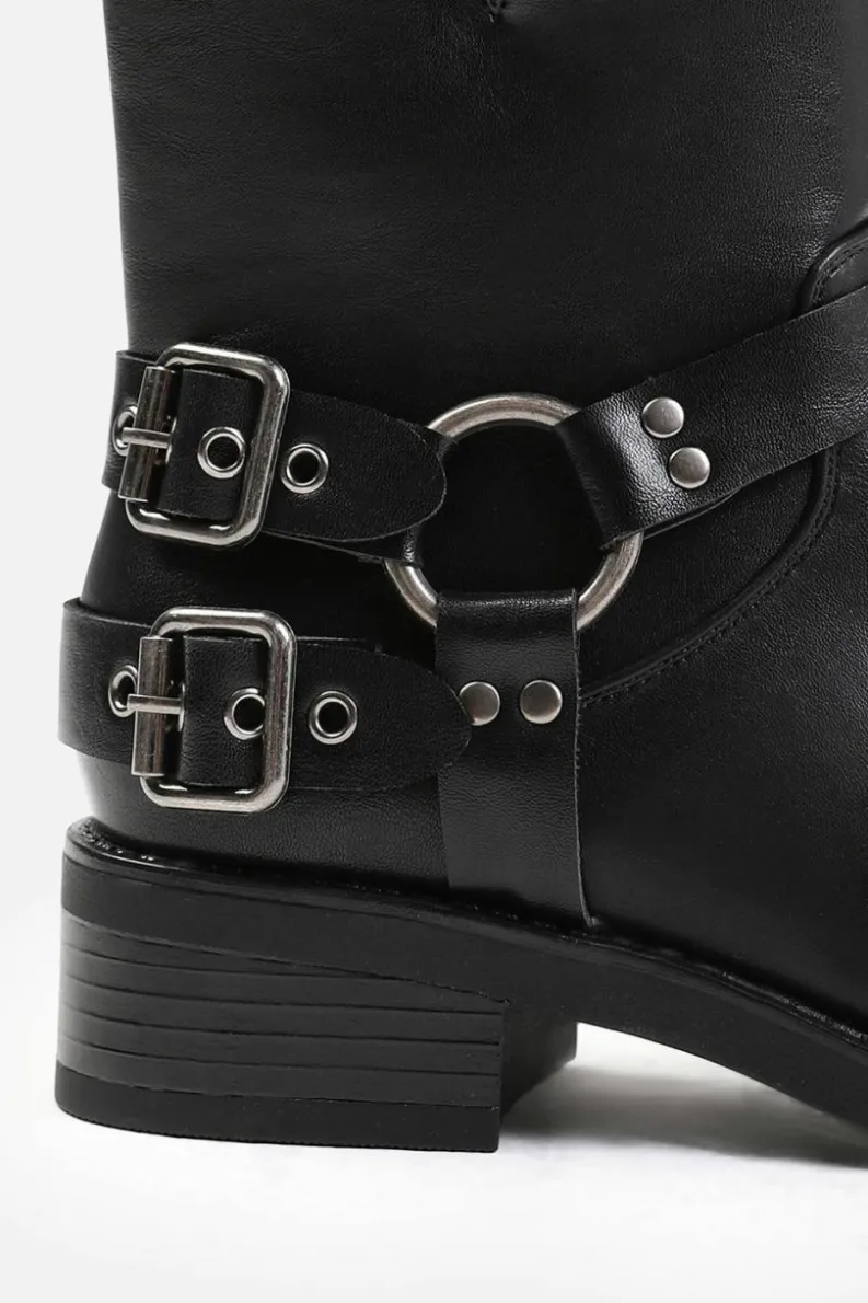 Ankle Boots*Where's That From Micah' Wide Fit Ankle Boot With Buckle Detailing Black