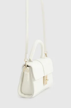 Handbags*boohoo Mini Hardware Detail Grab Bag white