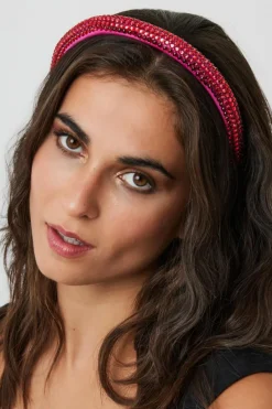 Hair Accessories*My Accessories London Mini Rhinestone Headband Pink