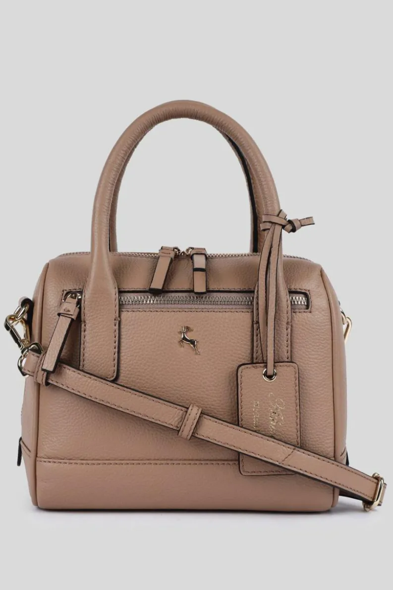 Cross-Body Bags|Handbags*Ashwood Leather Moda Siciliana' Real Leather Tote Crossbody Bag Beige