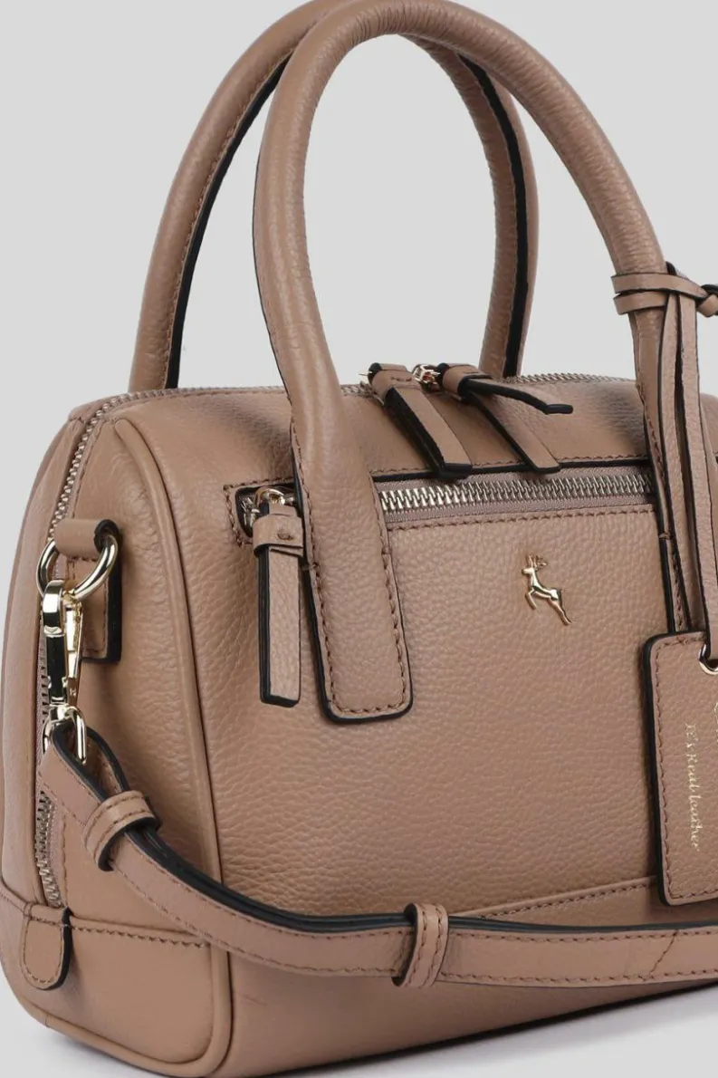 Cross-Body Bags|Handbags*Ashwood Leather Moda Siciliana' Real Leather Tote Crossbody Bag Beige